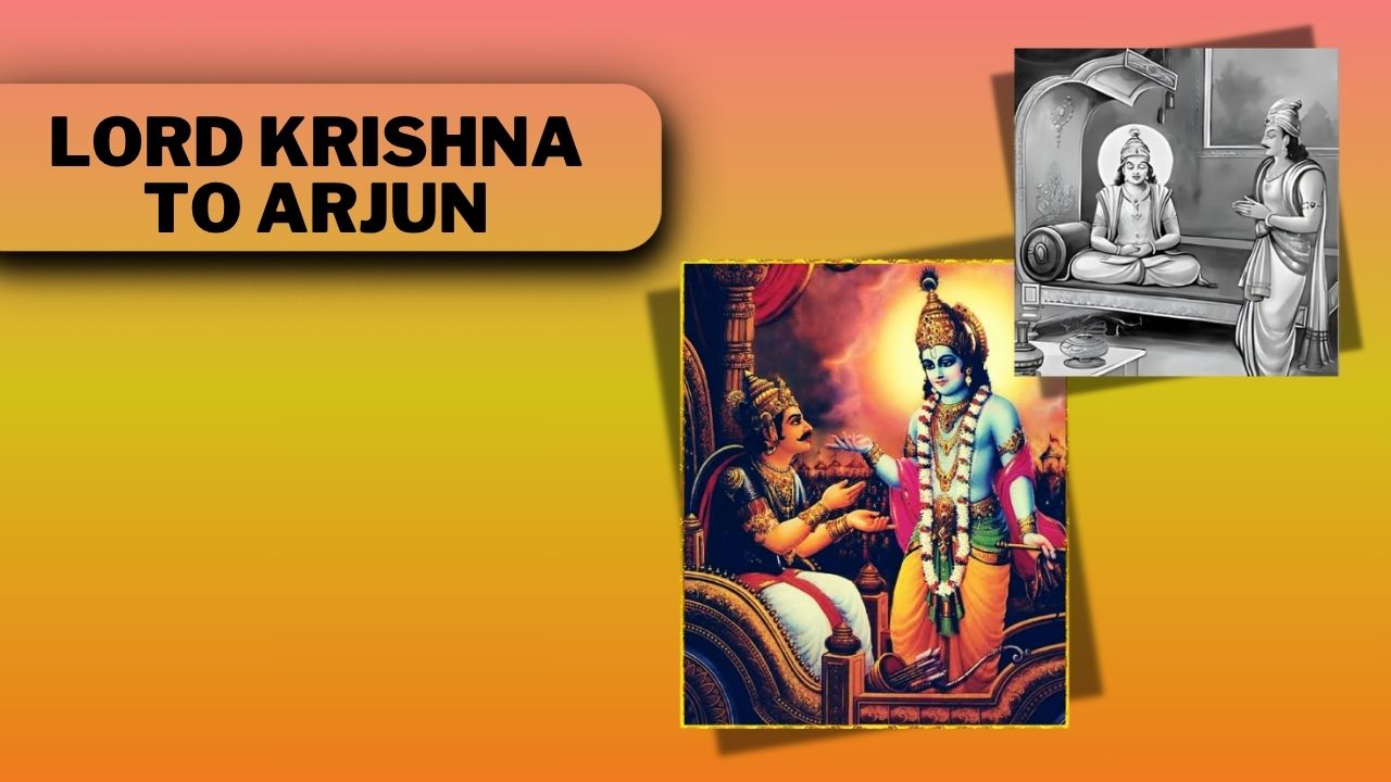 Lord Krishna Guides Arjun on battlefield
